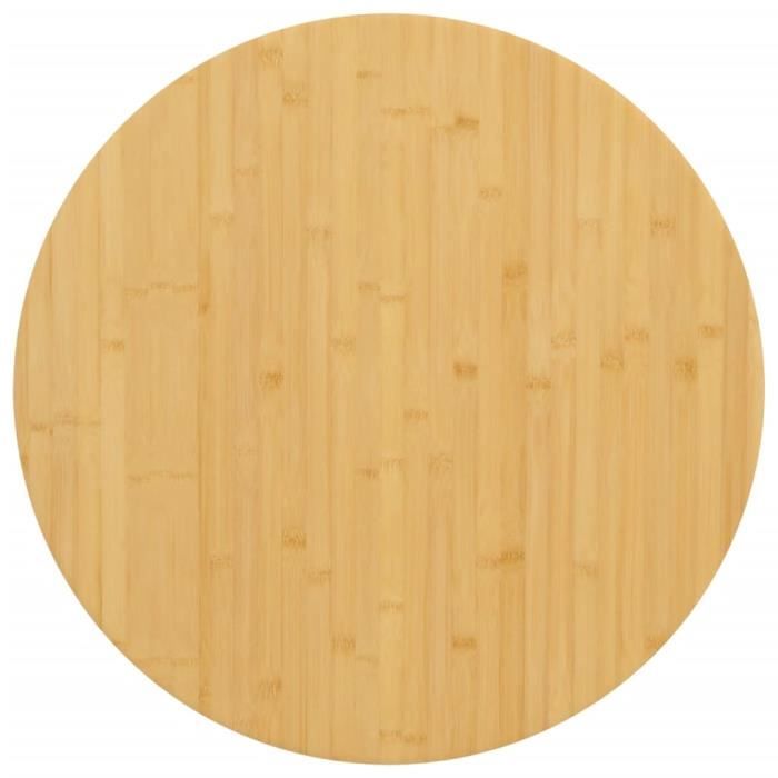 vidaXL Dessus de table Ø60x15 cm bambou 352674
