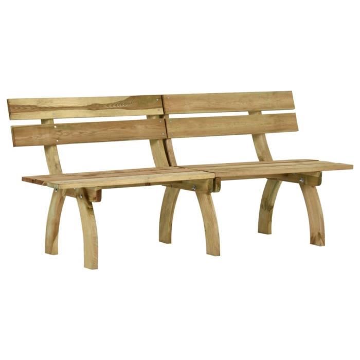VidaXL Banc de jardin 220 cm Bois de pin imprégné
