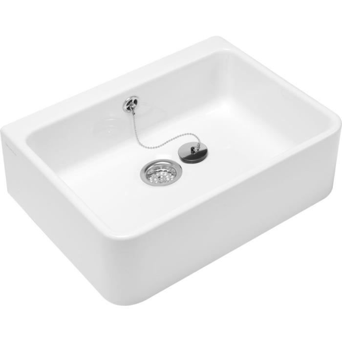 VILLEROY & BOCH Garniture de Trop Plein chromé en plastique