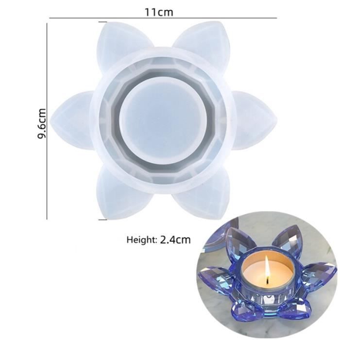 Moule En Silicone Lotus Guanyj - Moule Résine Époxy Pour Bougeoirs, Cendriers & Décorations, 11,5 X 13 X 3,9 Cm