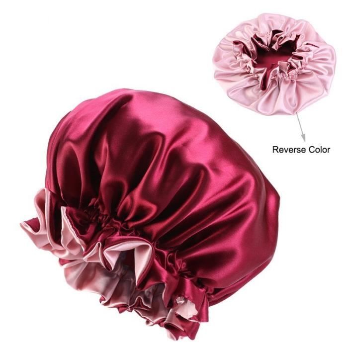 Wine red de nuit Extra Large en Satin de soie,couleur de douche de