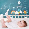 Cloche de lit bébé,Lit de bébé musique lit mobile cloche hochet jouets pour enfants éducation apprentissage bébé-1