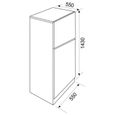 Réfrigérateur GLEM avec congélateur - CREAZUR - 166L - A+ - Pose libre - Congélateur haut-1