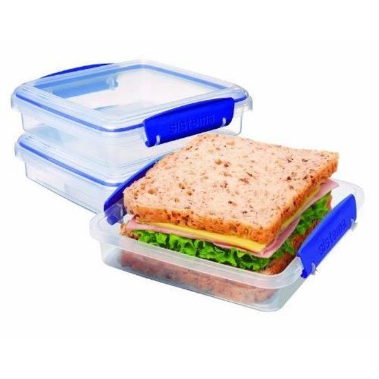 2 Boîtes à sandwich Lunchbox Boite Lunch ALIMENTAIRE 