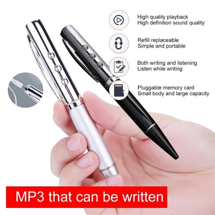 Mèche - Lecteur MP3 portable, USB, stylo, lecteur de musique