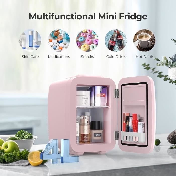 Mini réfrigérateur portatif USB de 6 litres pour soins de la peau, pour la