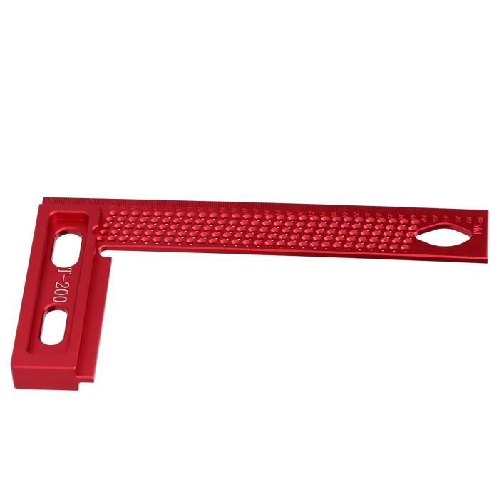 Règle à Angle Droit Multifonction 30 Cm - Outil De Marquage Précis 45°/90° Avec Trou Pour Ligne, Idéal Travail Du Bois Et Bricolage