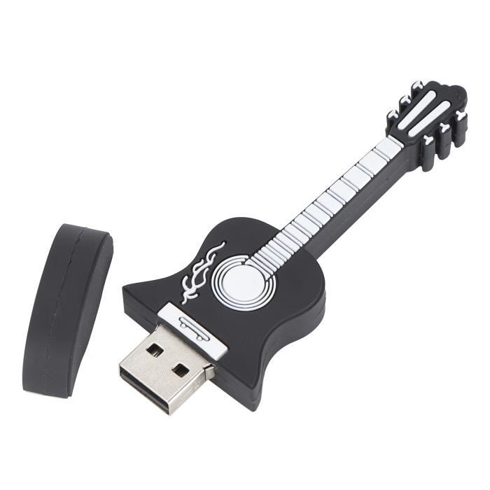 Sonew Bâton de stockage de mémoire Clé USB de stockage de mémoire  accessoire d'ordinateur portable en PVC en forme de guitare