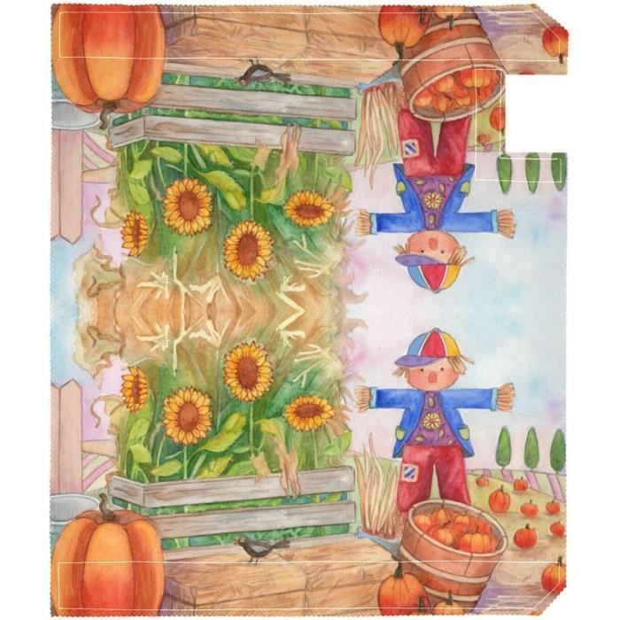 Tige de citrouille et feuilles d'automne - Signé Garneau