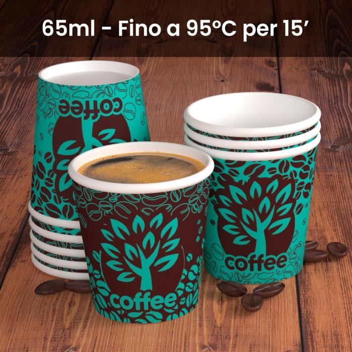 Lot 1000 Verres Papier 65ml - Écologiques Pour Café Et Boissons
