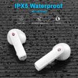 Ecouteur Bluetooth, yobola Ecouteurs sans Fil 5.1 Sport Étanche Hi-FI Son Stéréo, Contrôle Tactile, Microphones Intégrés, 25 Heures-2