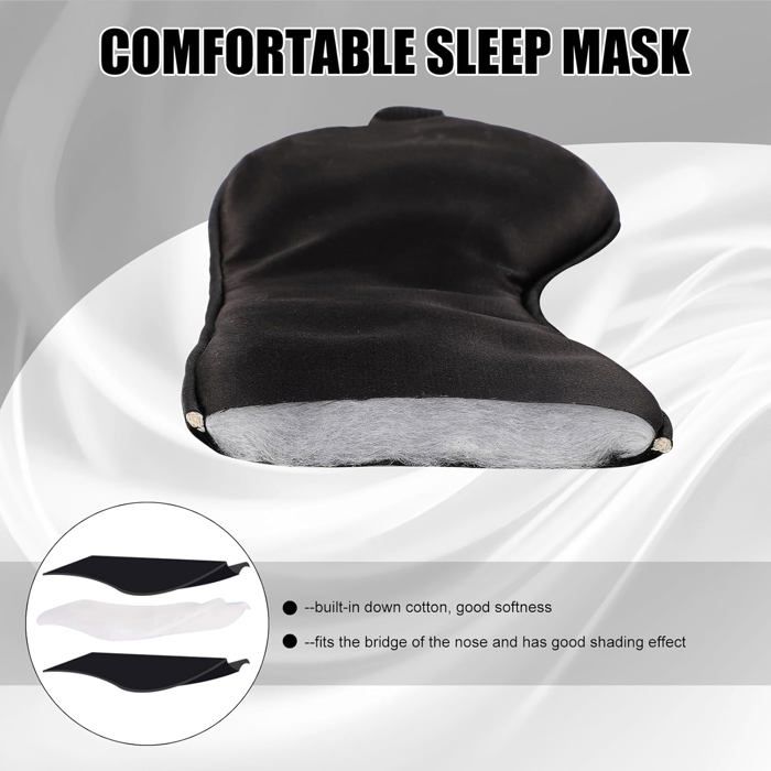 Masque De Nuit Réglable Pour Mieux Dormir - Bloque Lumière - Confortable Et Respirant - Idéal Voyage - 2