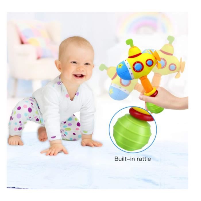 Jouet Eveil Bebe 0 3 6 12 Mois, Hochet Bebe 6 Mois, Noirs et blancs Jouet de Peluche Hochets,Cadeau pour Bebe Garçon Fille Jouets Éducatifs | Rakuten