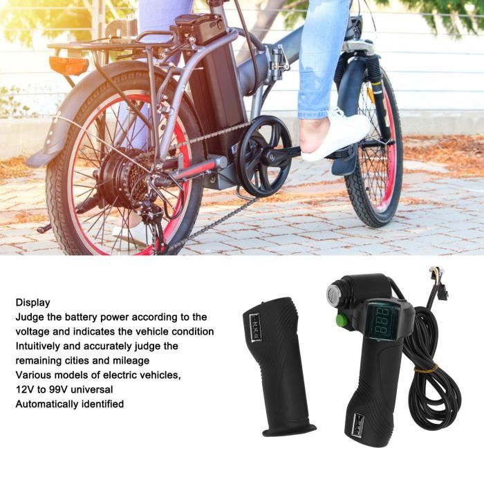 Ensemble de poignee d accelerateur de velo Une paire de guidon d accelerateur de velo electrique avec grand ecran A2 Cdiscount Sport