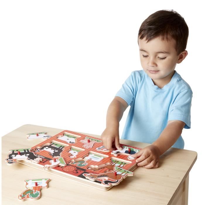 Puzzles en bois pour enfant - Puzzles sonores, tactiles et magnétiques