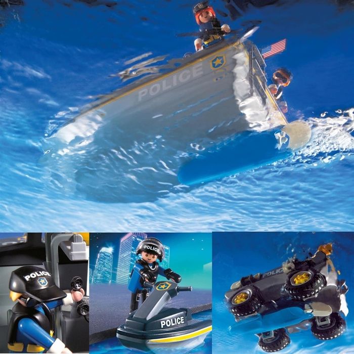 Lot Playmobil X2 - Coffrets Police-pompier SWAT Gilet Tactique Forces Spéciales - Occasion