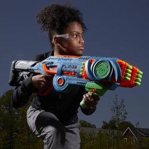 Pistolet à Fléchettes Nerf Elite Retaliator - Personnalisable, 4 Configurations - Portée 22 Mètres - 12 Fléchettes Incluses