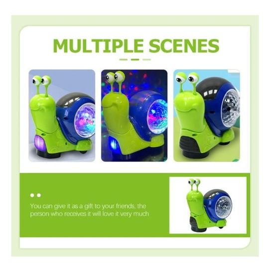 Voiture Escargot Télécommandée Électronique – Jouet Interactif Avec Lumière Rouge, Mouvement Réaliste – Intérieur Enfant