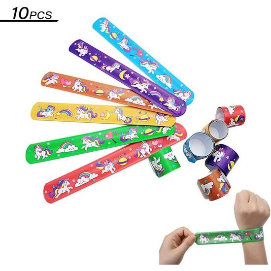 GOLDGE 18pcs DIY Snap Bracelets with 12pcs Transparent Sticker, Child Toy, Party Gift for Children Girls Boys Party Favors