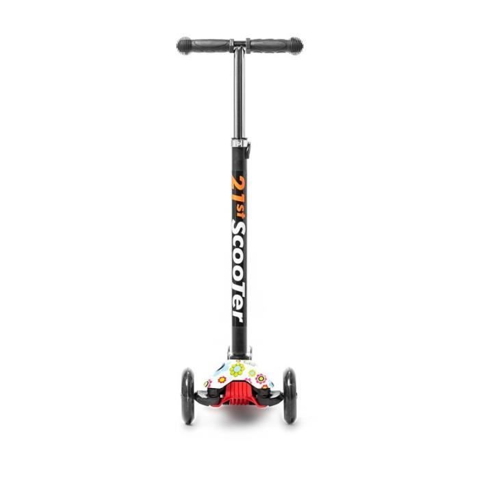 Trottinette 3 Roues ATAA Flash - Blanc - Trottinette pour Enfants avec Roues limineuses,Guidon réglable en Hauteur de 3 à 9 Ans
