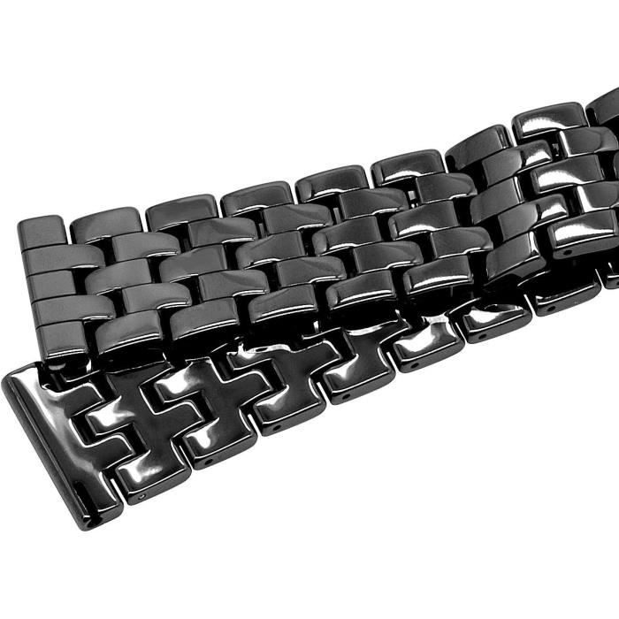 Bracelet De Montre Bicolore Argent & Acier Mat 22mm - Fermoir Déploiement Neuf Pour Montres Homme/femme