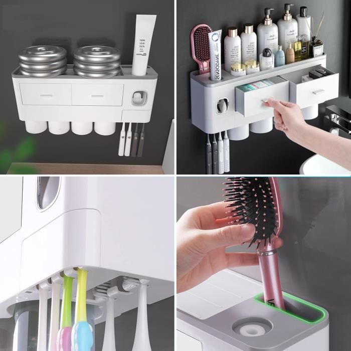 BUILDEC Distributeur de dentifrice électrique automatique avec capteur  mural pour salle de bain