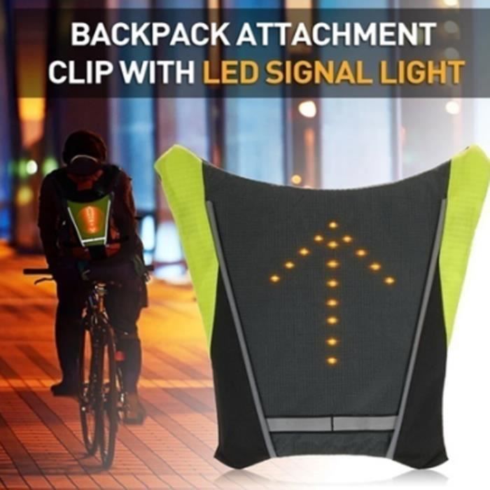 VGEBY Gilet de signalisation LED sans fil Gilets d Avertissement de Velo Gilet de Clignotant LED de Securite de Cyclisme Sans Fil Cdiscount Sport
