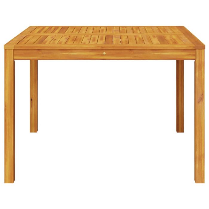 Table à Dîner De Jardin En Teck Massif VidaXL – 85x85x75 Cm, Style Moderne, Pour Terrasse Balcon Extérieur