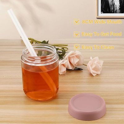 Pot Yaourt Lot De 6 Bocaux Overnight Oats LDXDRU - 350 Ml - Avec Cuillère - Meal Prep Overnight Oats Jar