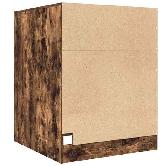 vidaXL Meuble pour Machine à Laver Salle de Bain Buanderie Organisateur de Maison Meuble de Rangement Intérieur Chêne Fumé 64x24x190 cm