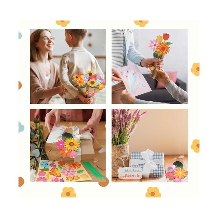 Kit De Papeterie Créative CraftMaker Par Hinkler - Livre Et Matériel Pour 4 Tableaux Fleuris
