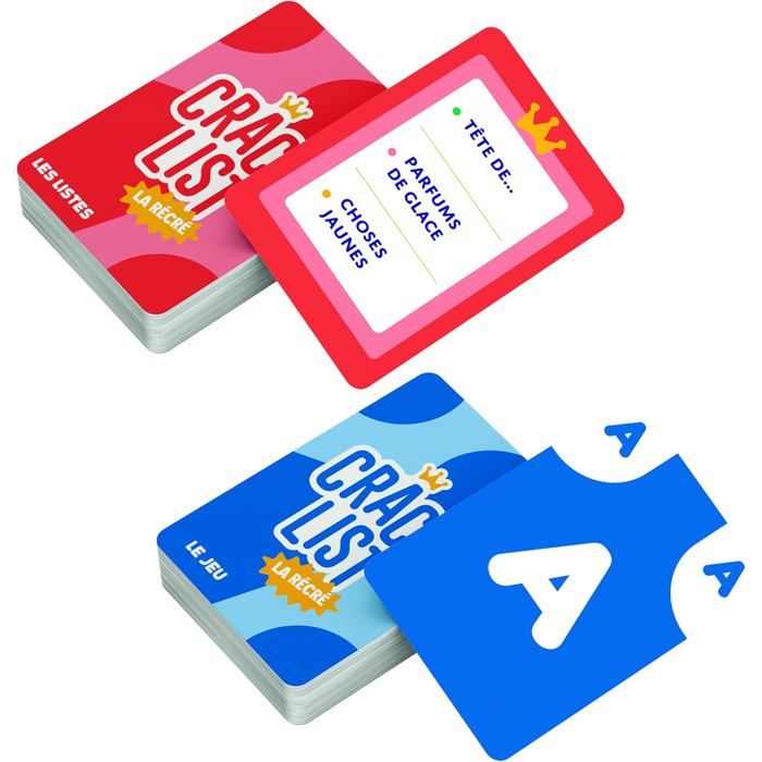 Crack List La Récré – Jeu De Cartes éducatif Et Fun, Type Petit Bac, 2-8 Joueurs, Dès 7 Ans