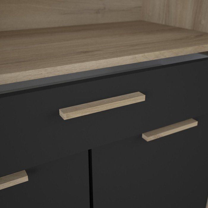 Moderne Haut de meuble Artisan Chêne 80x39x178 cm Bois d'ingénierie FR