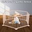 Barriere Et Parc Bebe 6 Cotes En Bois 5 4m Cdiscount Puericulture Eveil Bebe