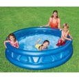 Piscine gonflable ronde Soft Side Pool pour enfant et famille - INTEX - 188x46cm - Capacité 666L - Bleu-0