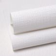 Papier peint blanc tridimensionnel 3D à carreaux en tissu , peut être peint - Tissu Non-tissé Décor Chambre 0.53m x 9.5m-0