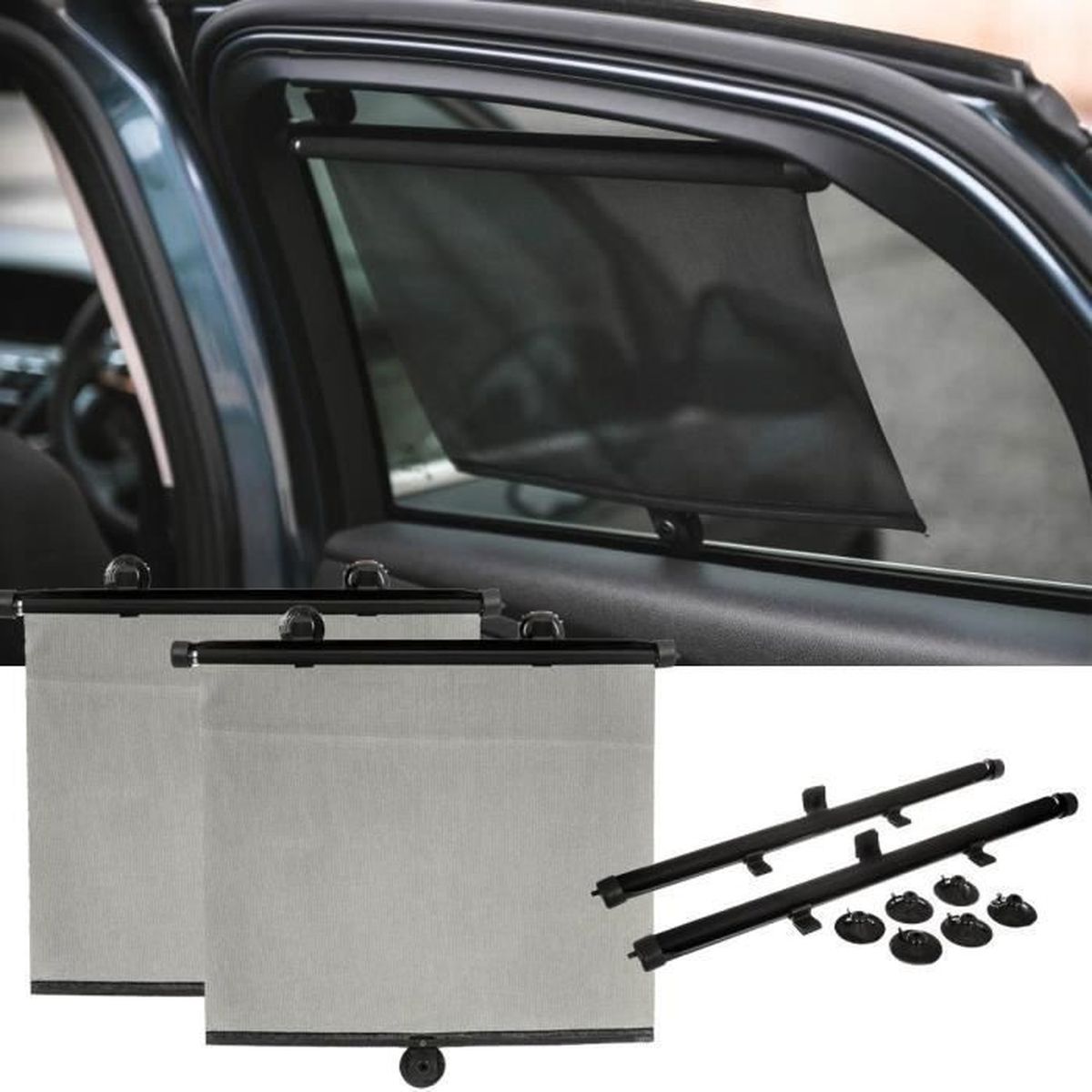 2 Pares Soleil Pour Vitre De Voiture Store Enrouleur Achat