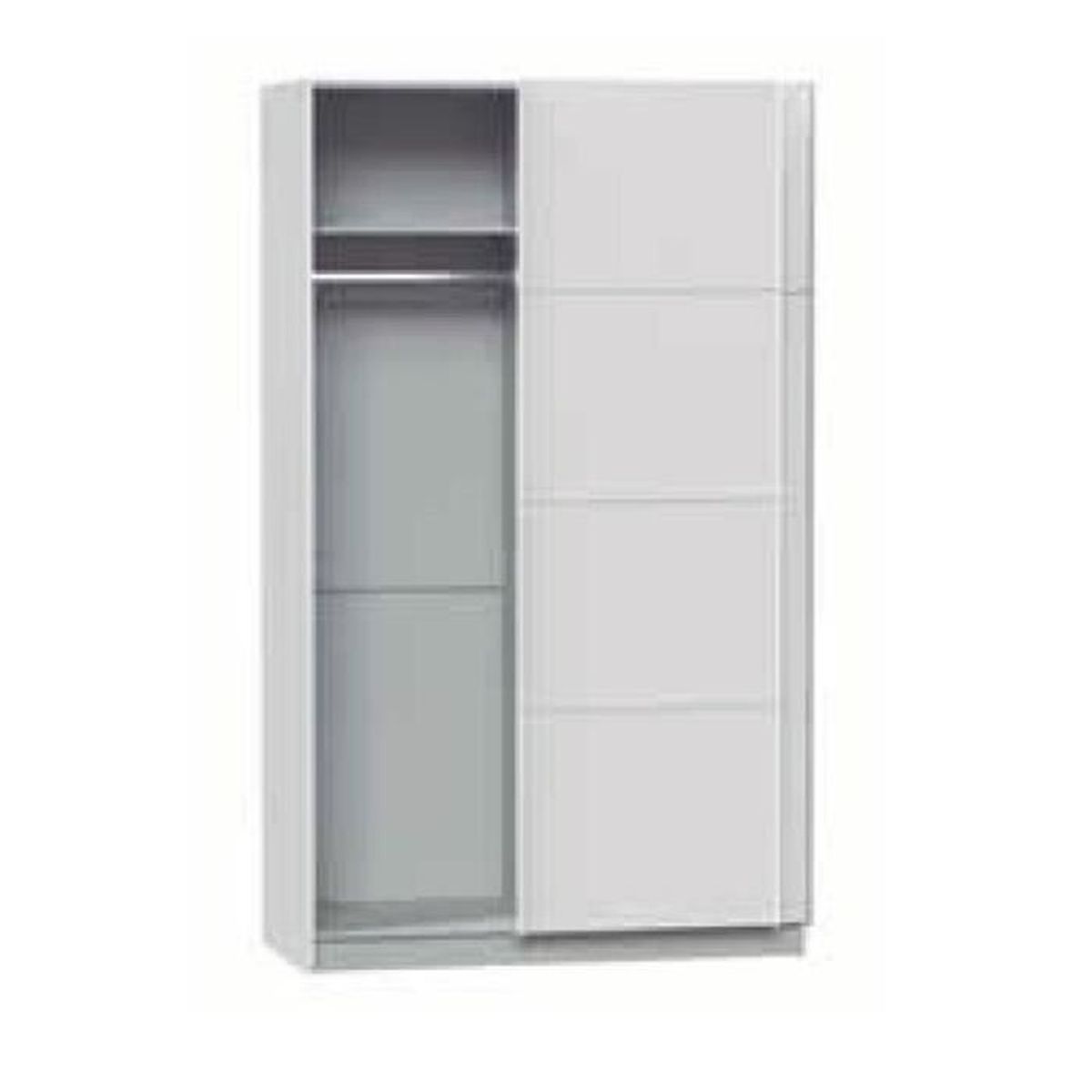 Armoire Avec 2 Portes Coulissantes Coloris Blanc Dim 120 X 60