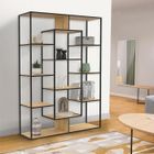 IDMARKET Etagère bibliothèque DETROIT avec 11 compartiments design industriel 143 cm