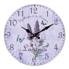 SIGNES GRIMALT Horloge - ORIGEN Home Decor - Lilas - Vintage - 34x34x4cm - Décoration murale