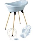 Pack baignoire THERMOBABY VASCO 5 en 1 Fleur bleue - Fabriqué en France