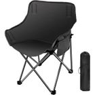 WATERPULSE Moon Chair, Chaise Pliante Extérieure Portable Ultralégère Avec Sac De Transport Pour La Pêche, Le Camping Et Le Pique-nique,noir