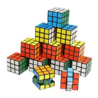 Lot de 12 mini cubes magiques 3 x 3 x 3 cm - Cube magique - Cadeau d'anniversaire d'enfant - Puzzle Magic Cube  Noël, jeux de voyage