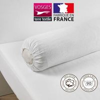 Housse protège traversin (traversin 160 cm) - 100% coton - Made in France
