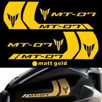Gold Matt - Bande autocollante en vinyle pour moto Yamaha, Kit de Logo pour réservoir, Mt 07, Mt07, 2022, 202