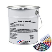 Peinture mate pour plafond METALTOP - Pot 20 L - Blanc - Qualité professionnelle