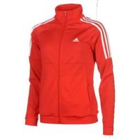 Veste de survêtement Adidas Frieda rouge pour femme - Respirant - Manches longues - Multisport