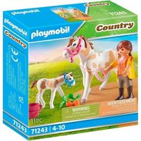 PLAYMOBIL - Country Jument et poulain - Multicolore - 11 pièces - À partir de 4 ans
