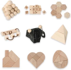 PUZZLE Lot de puzzles en bois dans une boîte cadeau - Rem