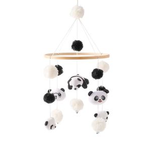 HOCHET Panda - Hochet En Bois Pour Bébé De 0 À 12 Mois, Mobile Sur Le Lit, Boîte À Musique, Cloche De Lit, Jouets Su